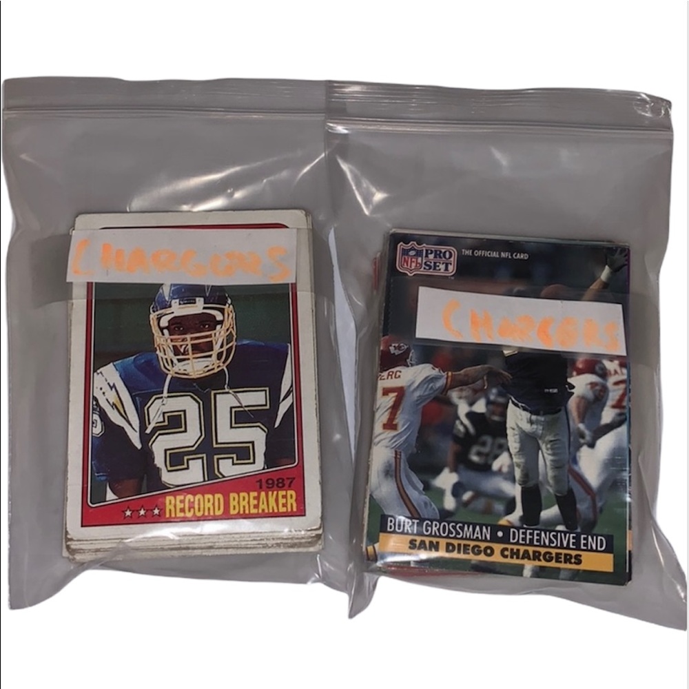 Topps NFL San Diego Chargers football cards